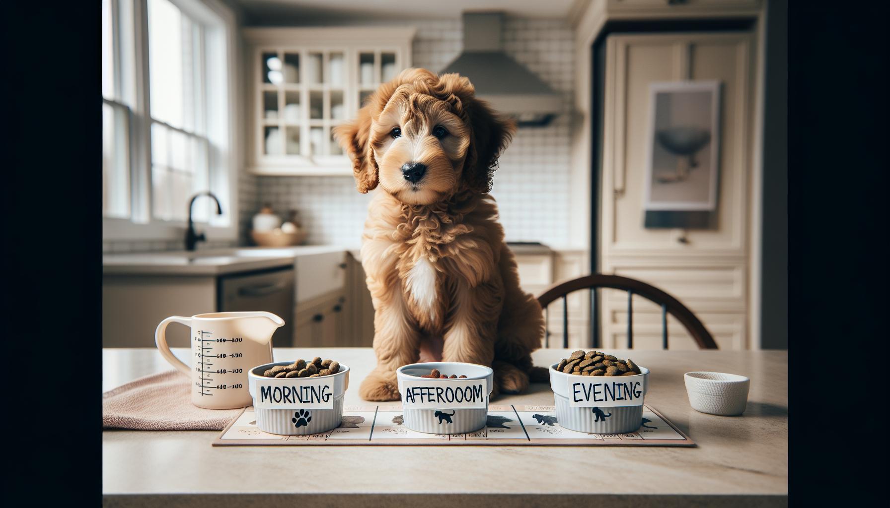 How Much Food Should a Labradoodle Puppy Eat? Feeding Chart 2 How to Create a Labradoodle Puppy Feeding Schedule