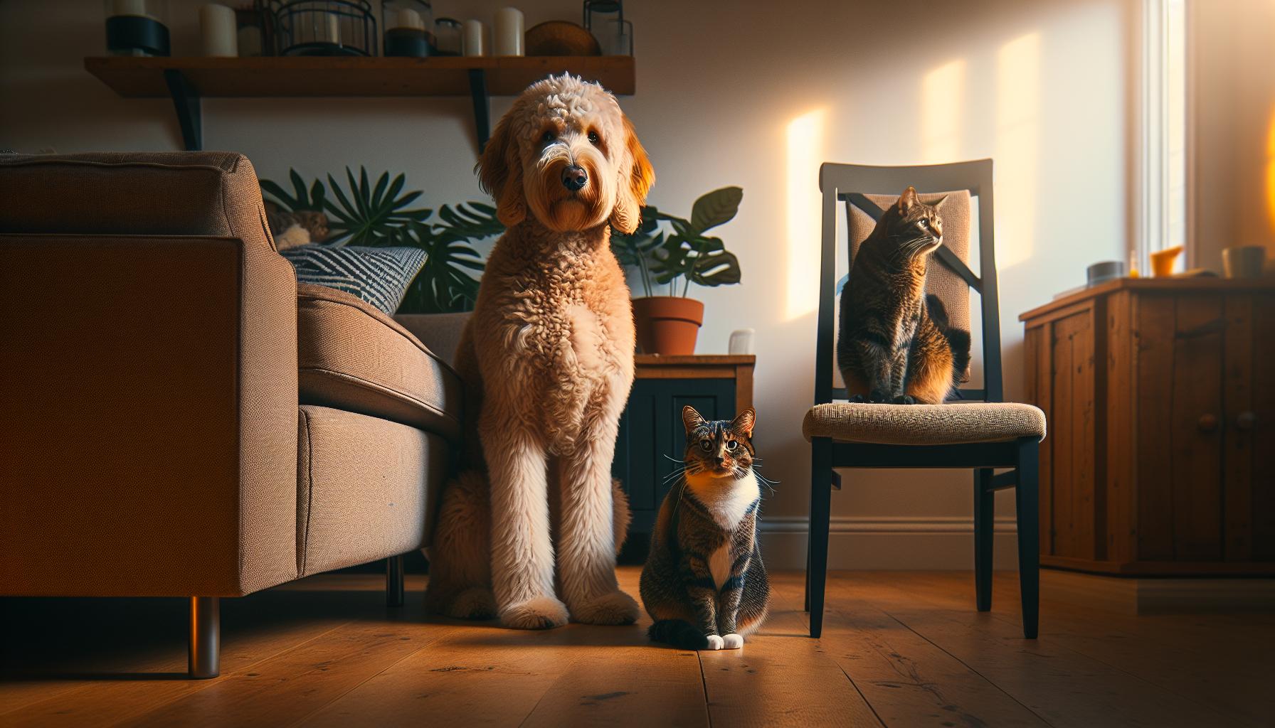 Introducing a Labradoodle to Your Cat