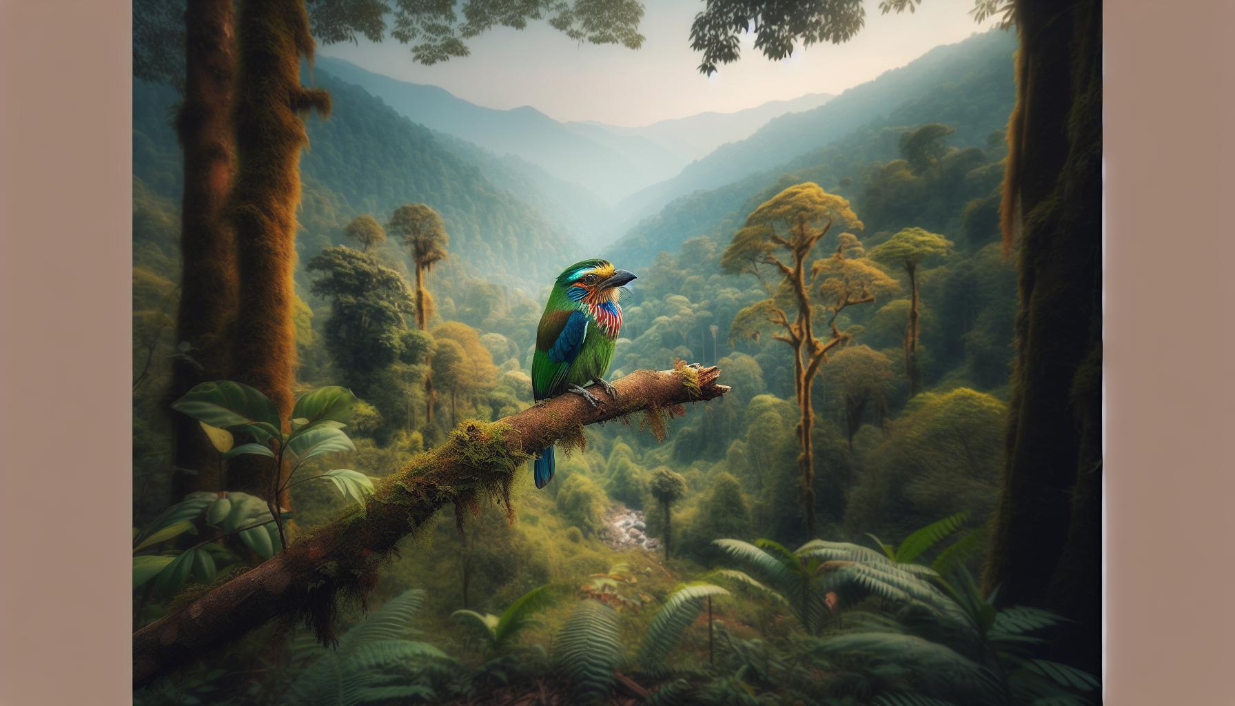 Natural Habitat of the Himalayan Blue Throated Barbet