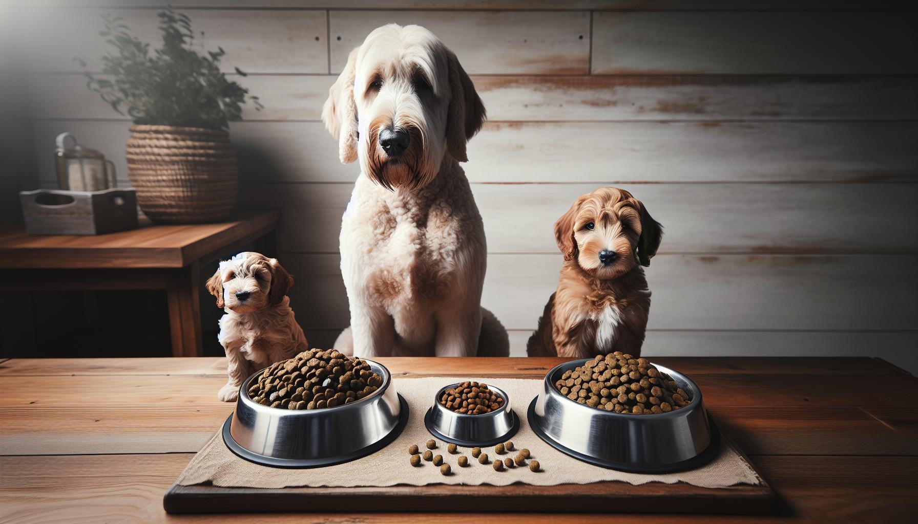 Portion Sizes for Labradoodle Puppies vs. Adults