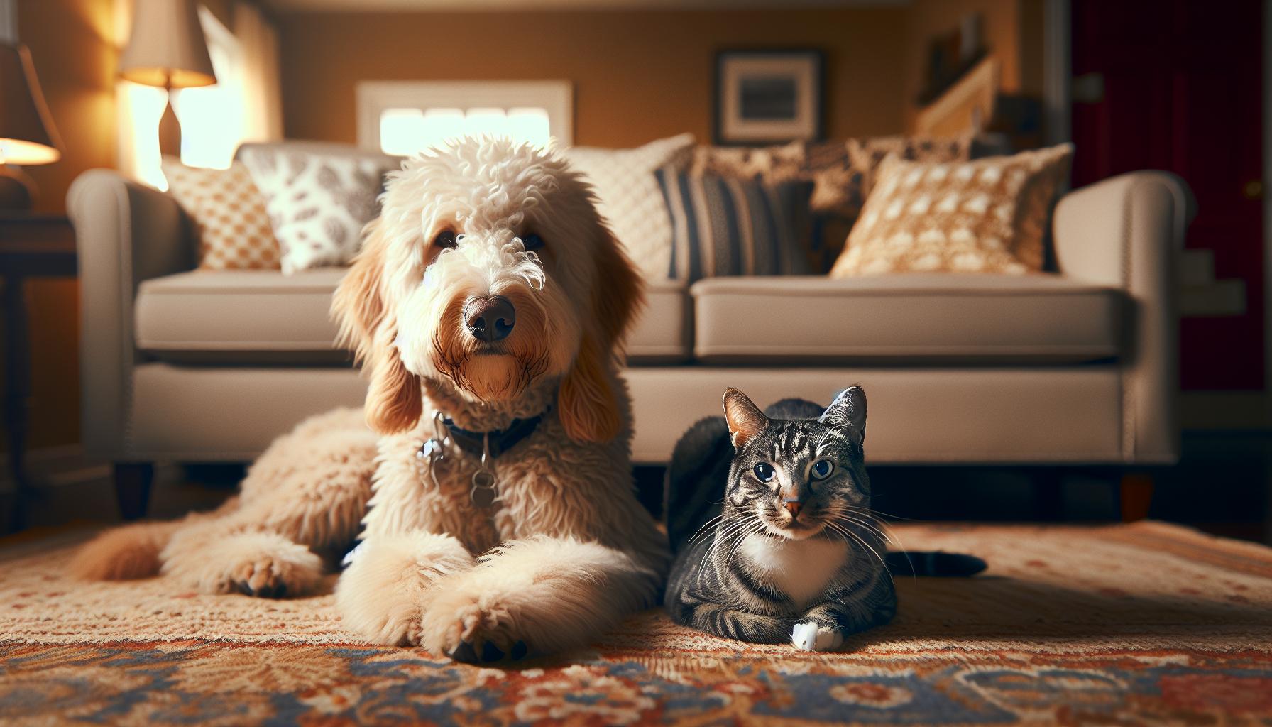 Signs Your Labradoodle and Cat Are Compatible