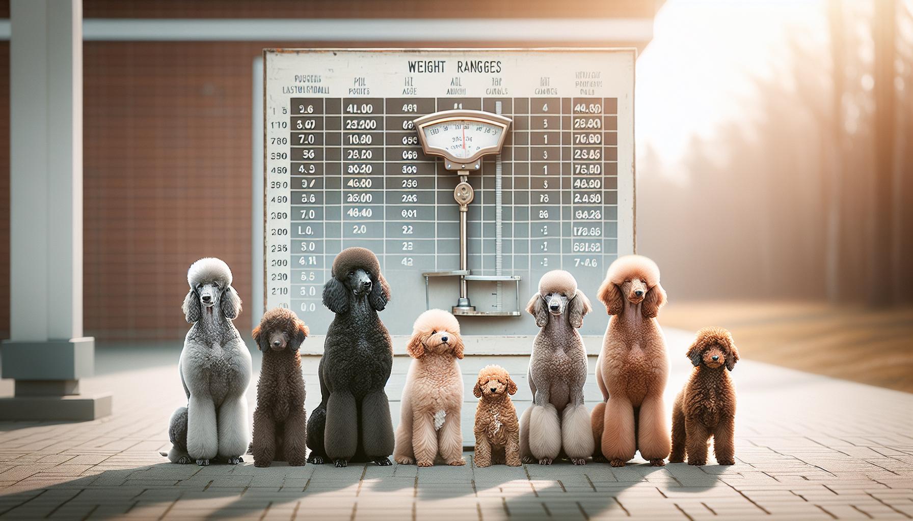 Weight Ranges for Standard Poodles by Age